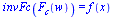 invFc(F[c](w)) = f(x)